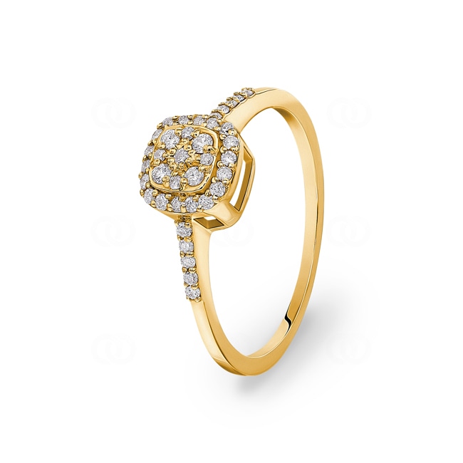 0.23 Karat Diamantring 750/18 K Gelbgold - RI-15120-GG