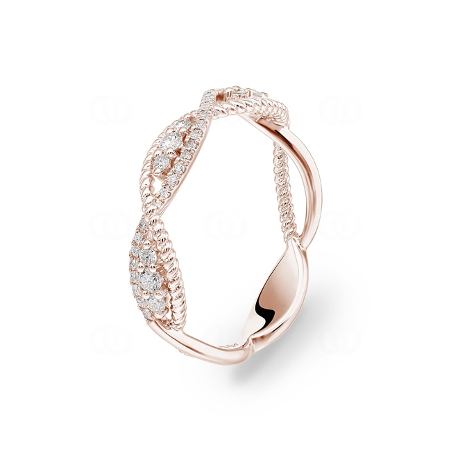 0.23 Karat Diamantring 750/18 K Roségold - RI-47577-RG