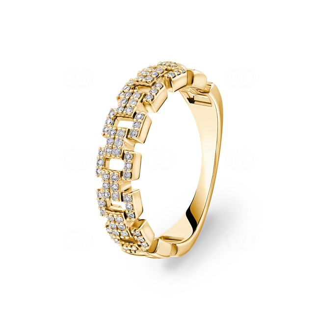0.24 carats diamants bague or jaune 750/18 ct - RI-072315-GG