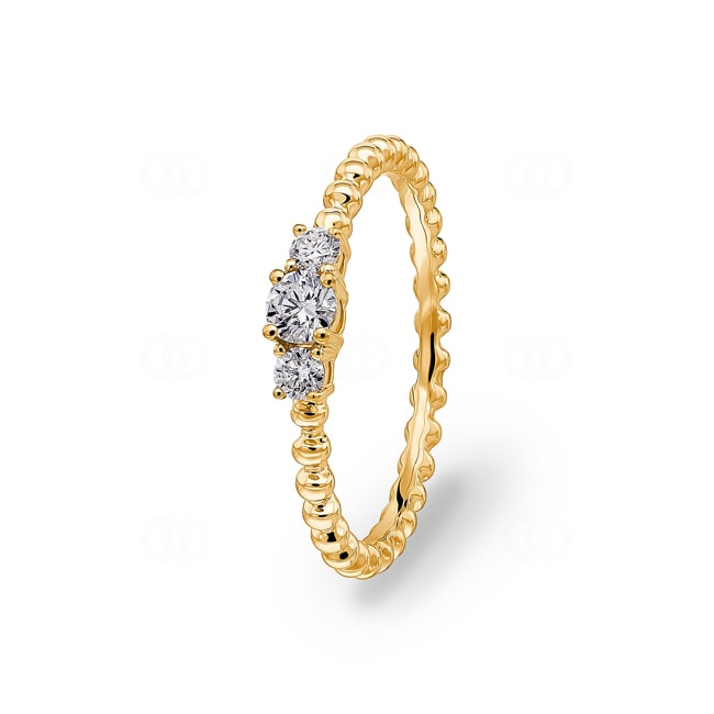 0.24 Karat Trilogie Diamantring 750/18 K Gelbgold - RI-73366-GG