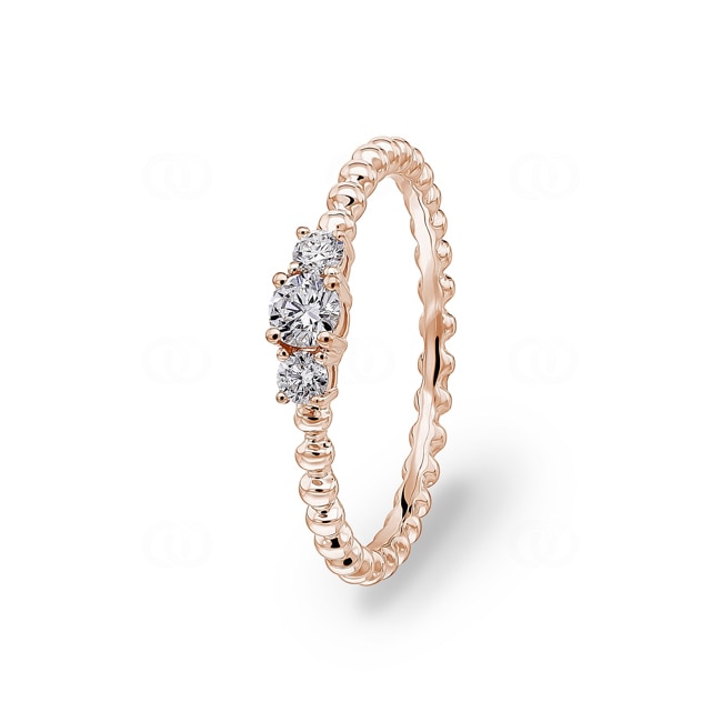 0.24 Karat Trilogie Diamantring 750/18 K Roségold - RI-73366-RG