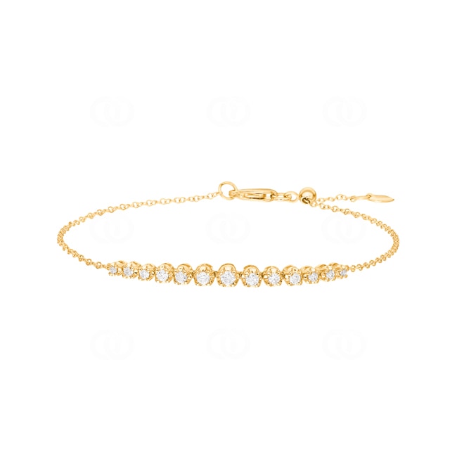 0.25ct Diamond Bracelet 750/18 K Yellow Gold - AR-69912-GG