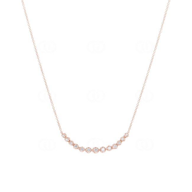 0.25ct Diamond Necklace 750/18 K Rose Gold - KE-69905-RG