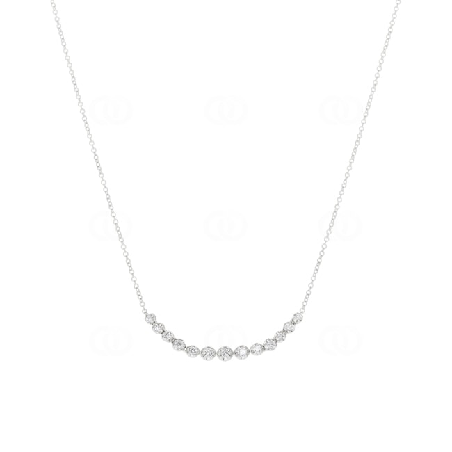 0.25ct Diamond Necklace 750/18 K White Gold - KE-69905-WG