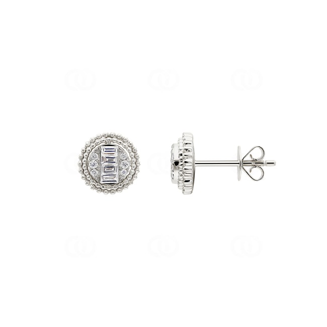 0.25ct Diamond Stud Earrings 750/18 K White Gold - OR-12514-WG