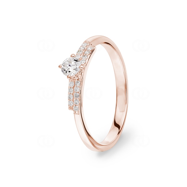 0.25 Karat Diamantring 750/18 K Roségold - RI-69877-RG