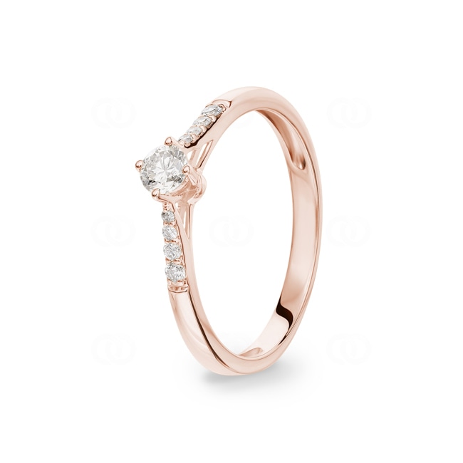 0.25 carats diamants bague or rosé 750/18 ct - RI-69880-RG
