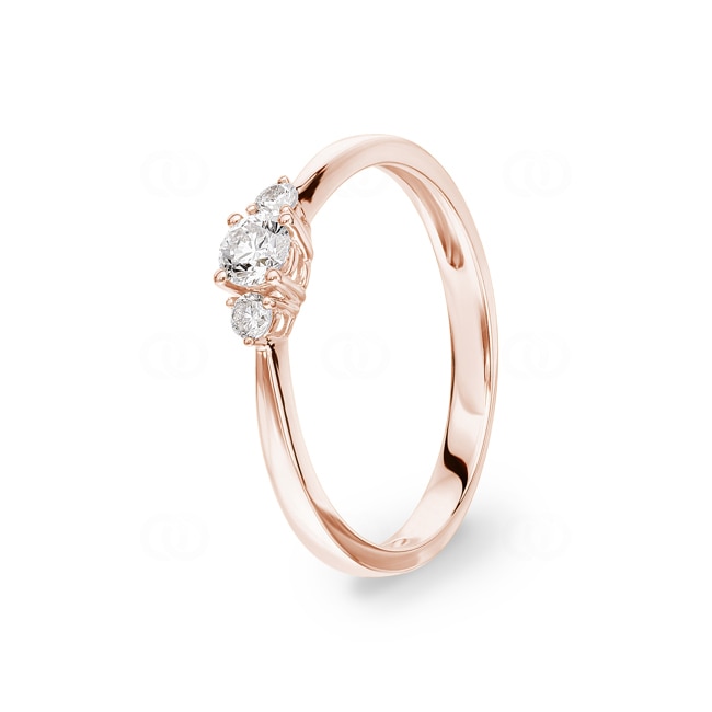0.25 carats diamants bague or rosé 750/18 ct - RI-69881-RG