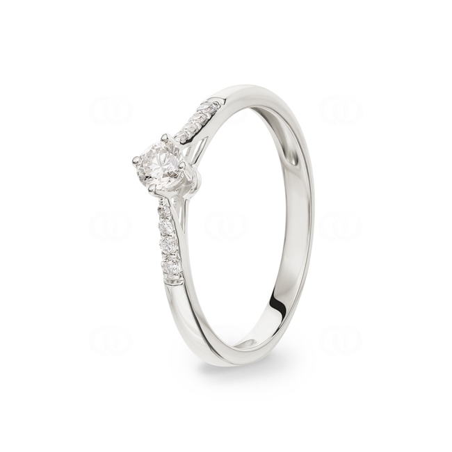 0.25ct Diamond Ring 750/18 K White Gold - RI-69880-WG