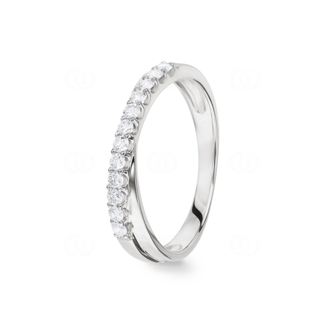 0.26 carats diamants bague or gris 750/18 ct - RI-69902-WG