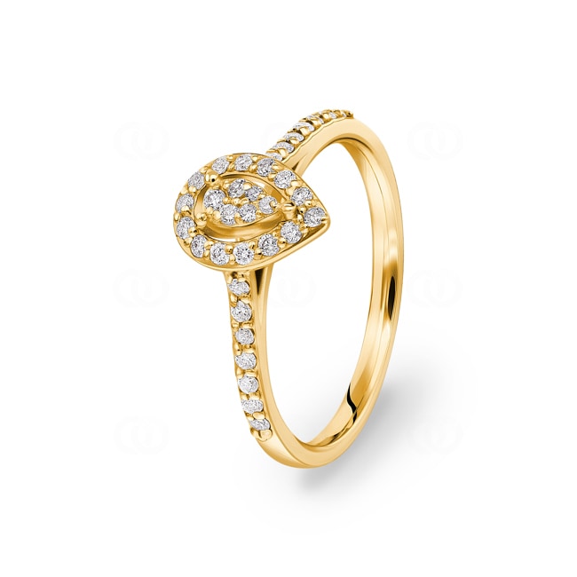 0.27 carats diamants bague or jaune 750/18 ct - RI-15119-GG