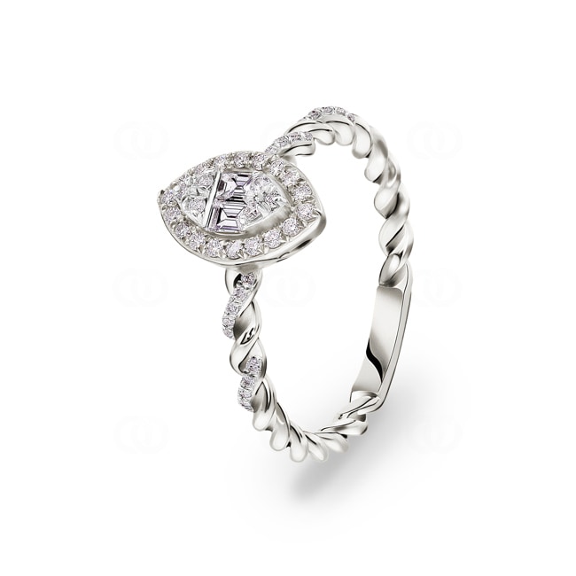 0.27 carats diamants bague or gris 750/18 ct - RI-103520-WG