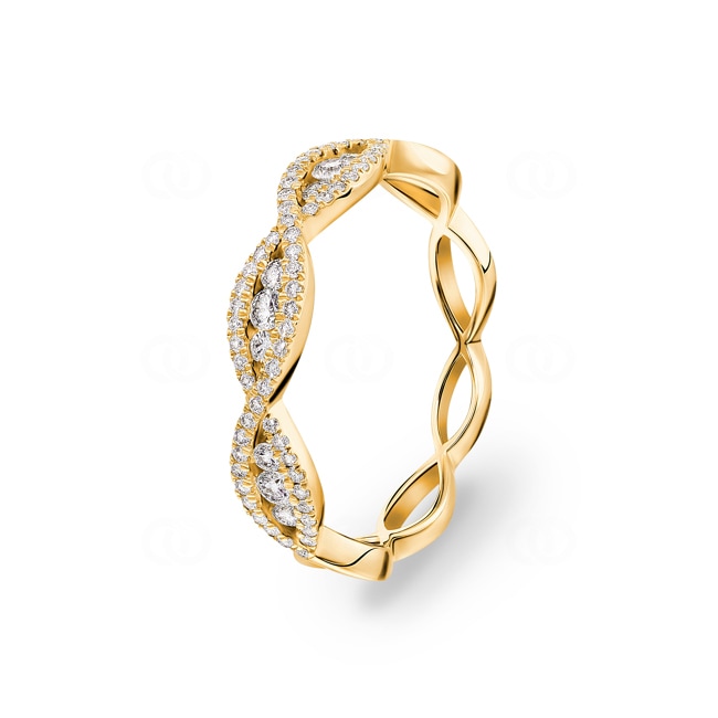 0.31 carats diamants bague or jaune 750/18 ct - RI-1440184-GG