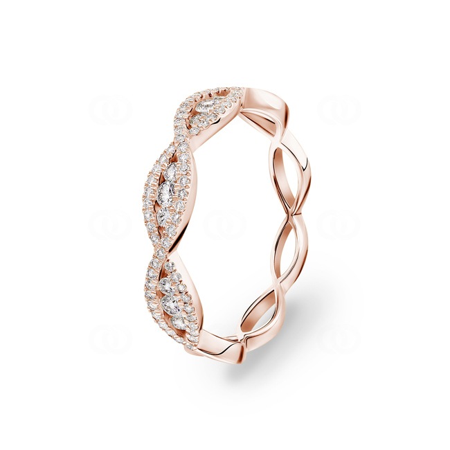 0.31 carats diamants bague or rosé 750/18 ct - RI-1440184-RG