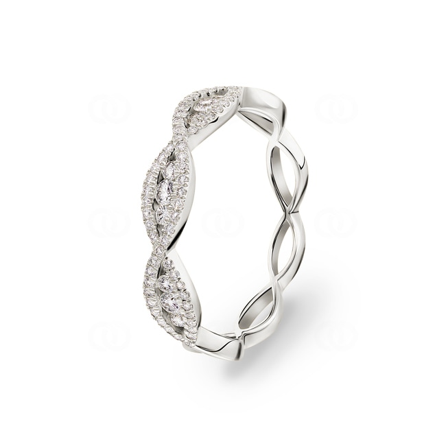 0.31 Karat Diamantring 750/18 K Weissgold - RI-1440184-WG