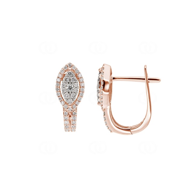 0.32 Karat Diamant-Kreolen 750/18 K Roségold - OR-55992-RG