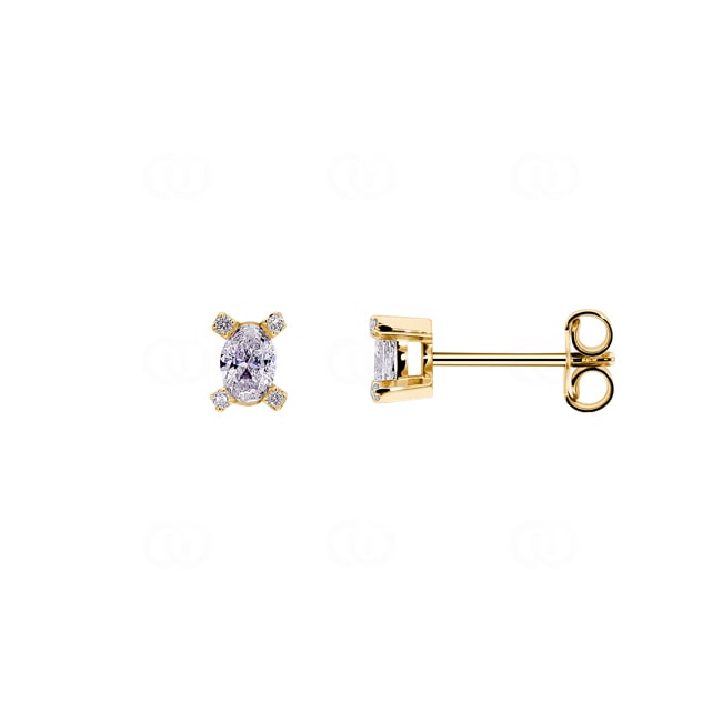 0.32 Karat Diamantohrstecker 750/18 K Gelbgold - OR-024A-GG