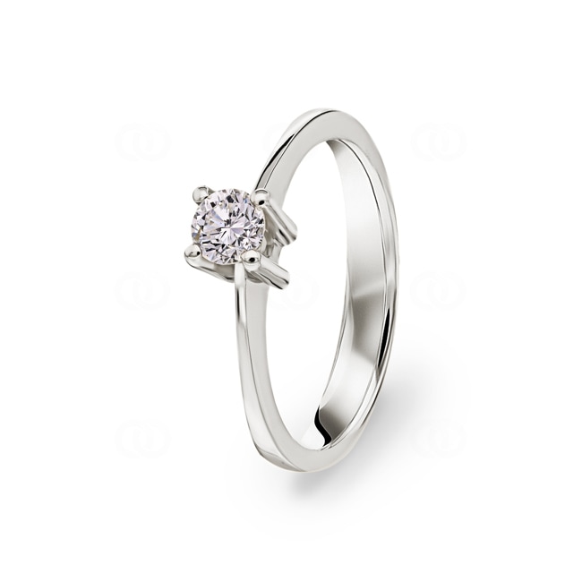 0.32ct Diamant Solitärring 750/18 K Weissgold Ø 55 - PYZ38200
