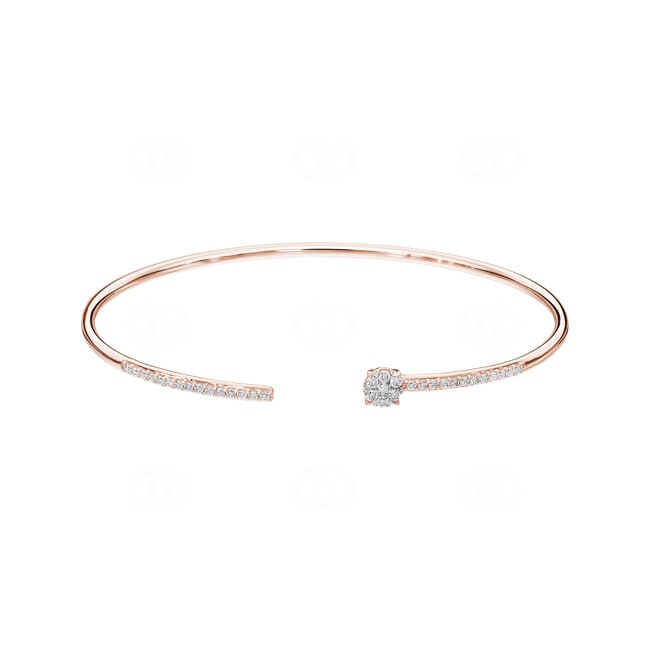 0.33 Karat Diamantarmreif offen 750/18 K Roségold - AR-69839-RG