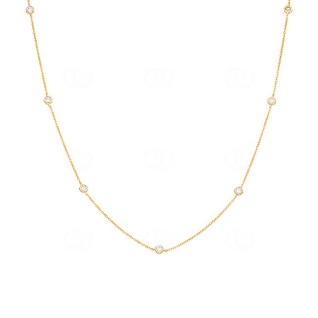 0.33 carats diamants collier or jaune 750/18 ct - KE-69477-GG