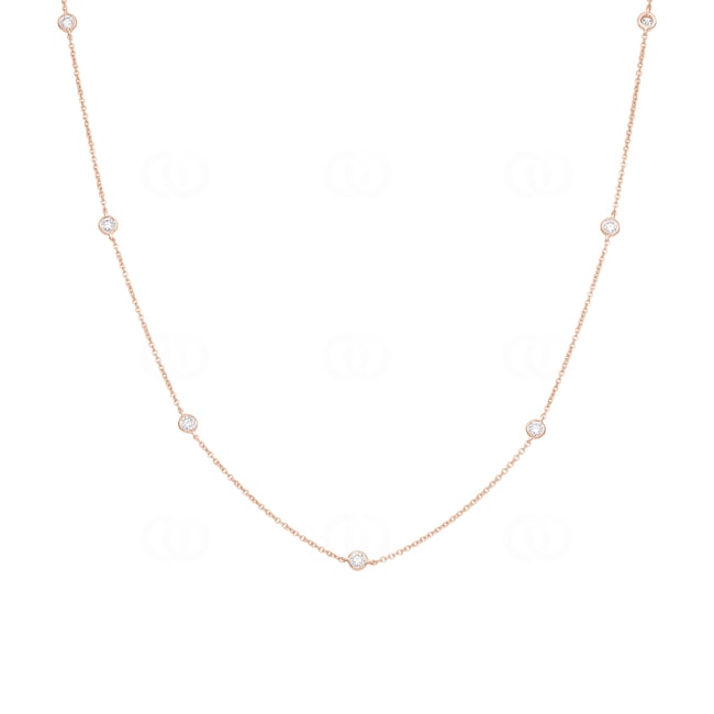 0.33 carats diamants collier or rosé 750/18 ct - KE-69477-RG
