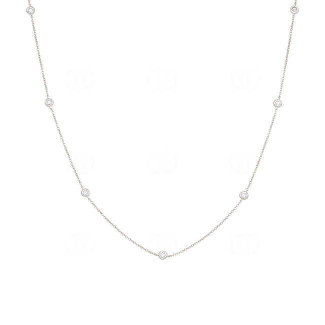 0.33 carats diamants collier or gris 750/18 ct - KE-69477-WG