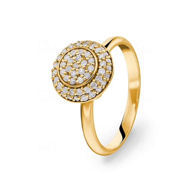 0.33 Karat Diamantring 750/18 K Gelbgold - RI-17484-GG