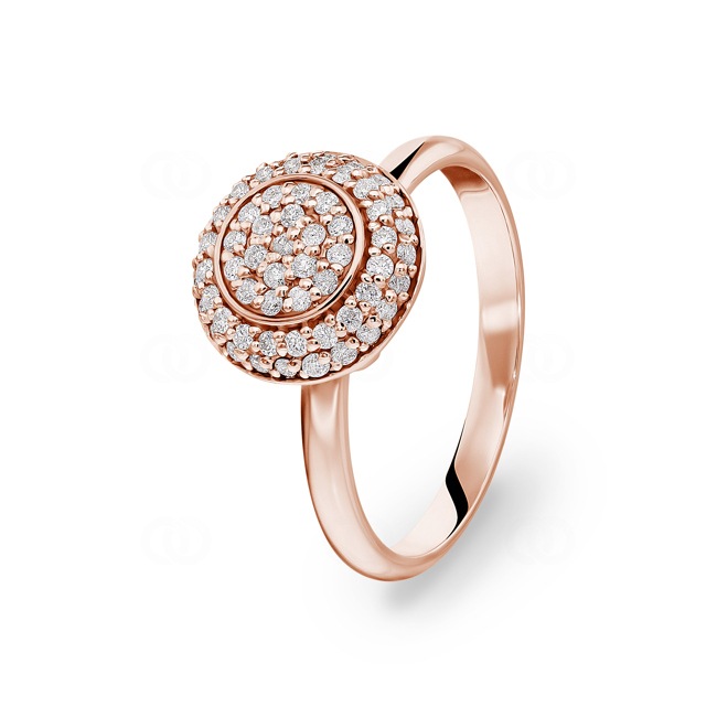 0.33 Karat Diamantring 750/18 K Roségold - RI-17484-RG