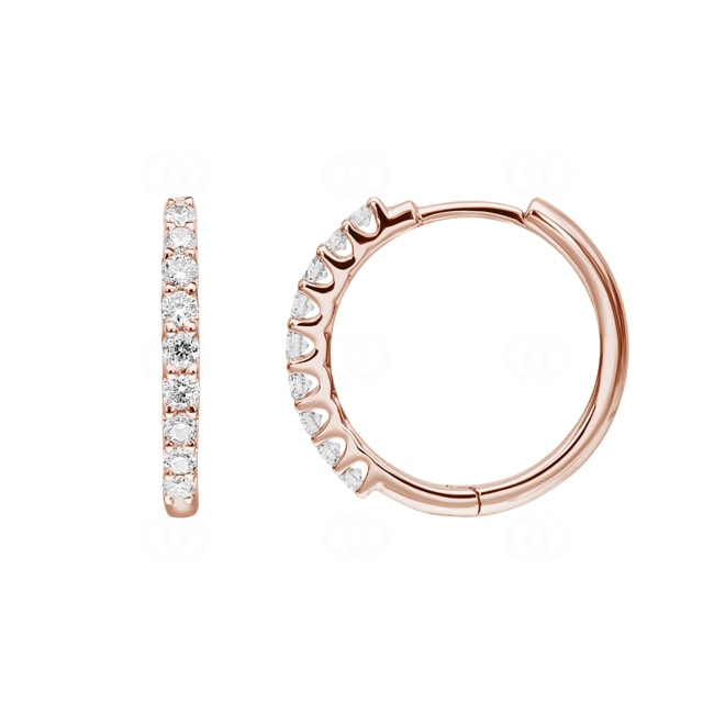 0.34 Karat Diamant-Kreolen 750/18 K Roségold - OR-69334-RG