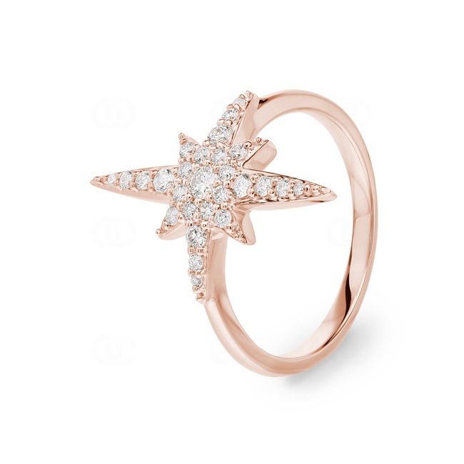 0.34 carats diamants bague or rosé 750/18 ct - RI-69994-RG