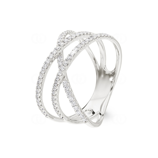 0.34 Karat Diamantring 750/18 K Weissgold - RBR2095