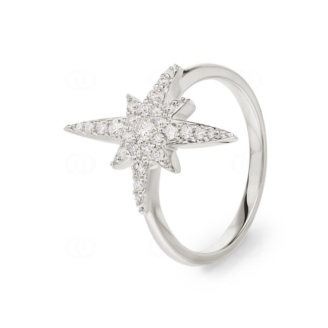 0.34 carats diamants bague or gris 750/18 ct - RI-69994-WG