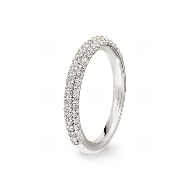 0.38 carats diamants bague or gris 750/18 ct - RO10WG