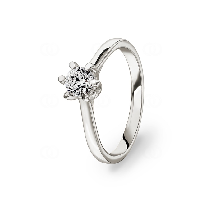 0.40ct diamant bague solitaire or gris 750/18 ct - RI-07261-WG