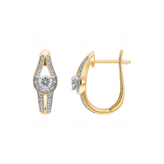 0.41 Karat Diamant-Kreolen 750/18 K Gelbgold - OR-73361-GG