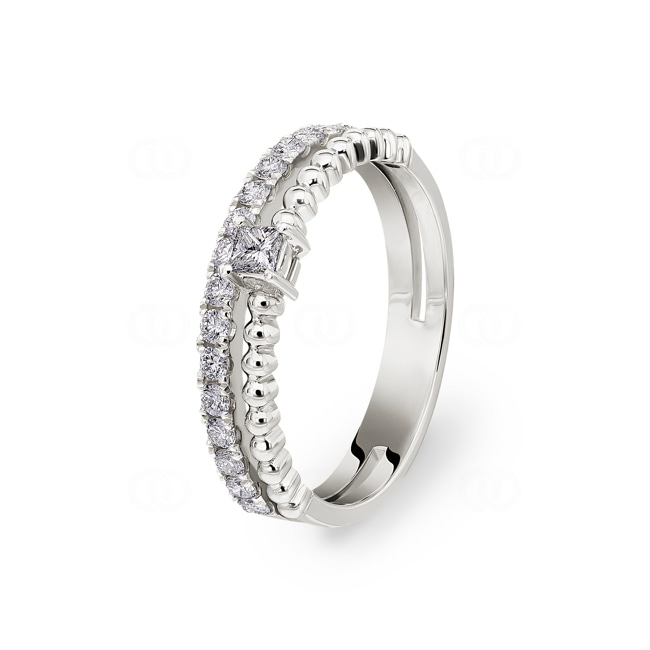 0.43 Karat Diamantring 750/18 K Weissgold - RI-118347-WG