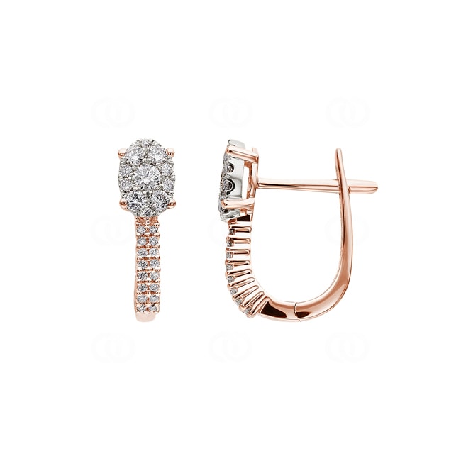 0.45 Karat Diamant-Kreolen 750/18 K Roségold - OR-55432-RG