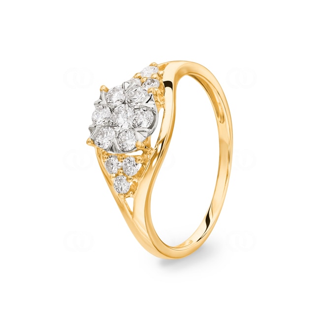0.49 Karat Diamantring 750/18 K Gelbgold - RI-69383-GG