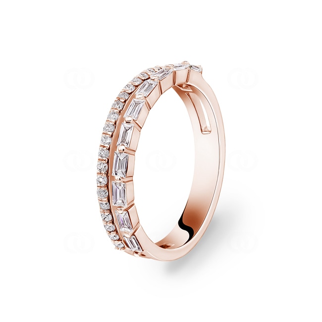 0.49 Karat Diamantring 750/18 K Roségold - RI-102140-RG