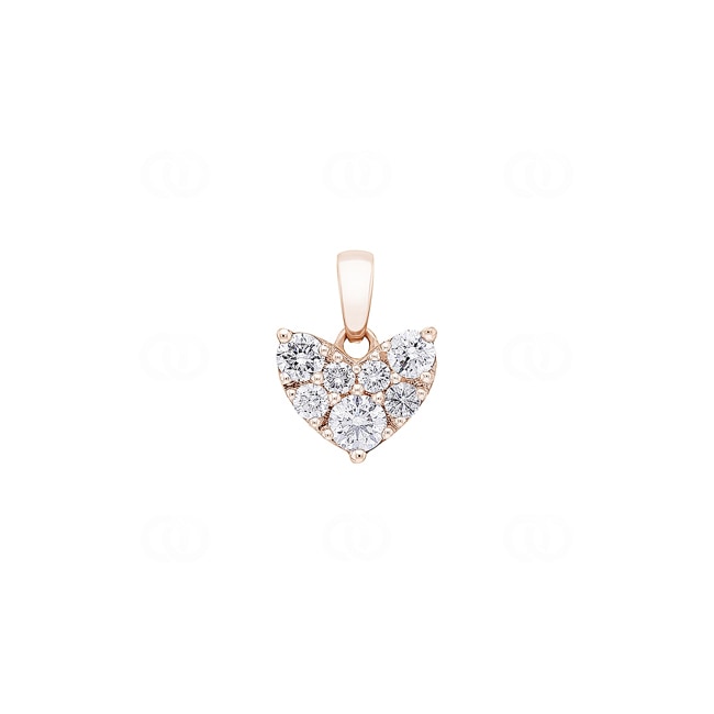 0.50 Karat Diamant-Herzanhänger 750/18 K Roségold - AN-69499-RG