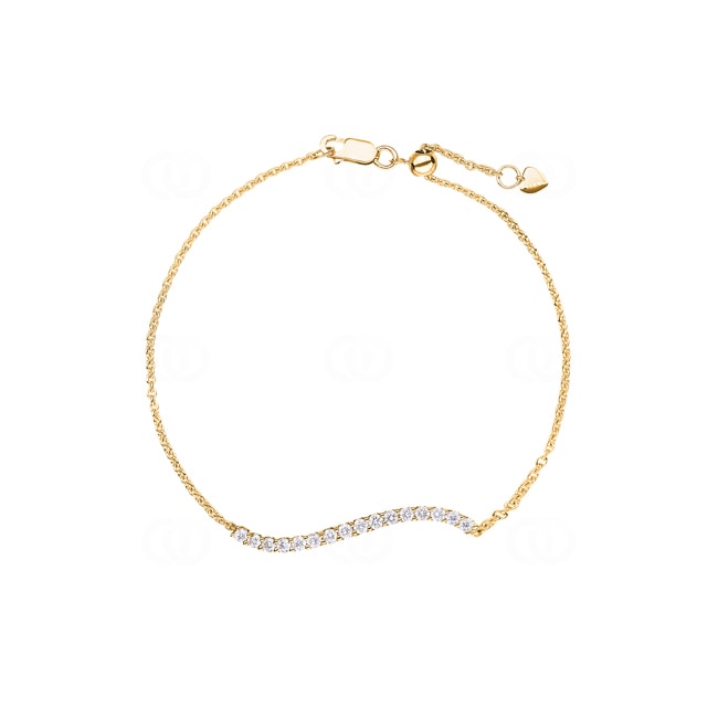 0.50 carats diamants bracelet or jaune 750/18 ct - AR-69186-GG