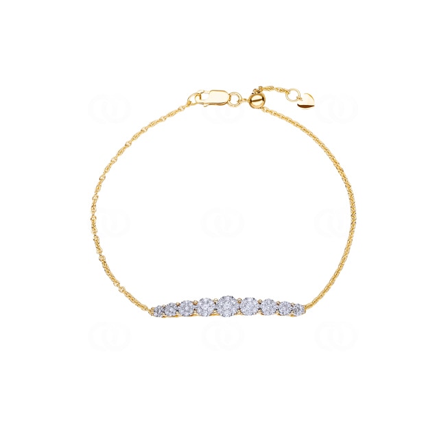 0.50 carats diamants bracelet or jaune 750/18 ct - AR-69313-GG