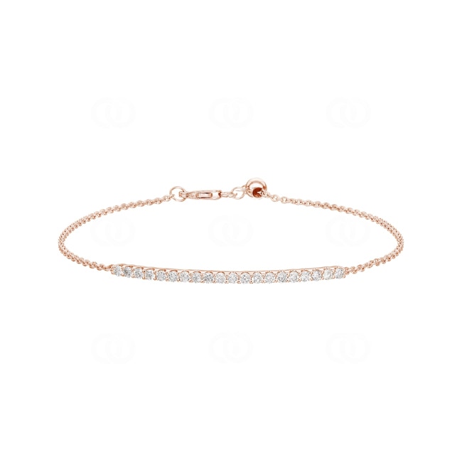 0.50 carats diamants bracelet or rosé 750/18 ct - AR-69144-RG