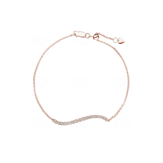 0.50 carats diamants bracelet or rosé 750/18 ct - AR-69186-RG