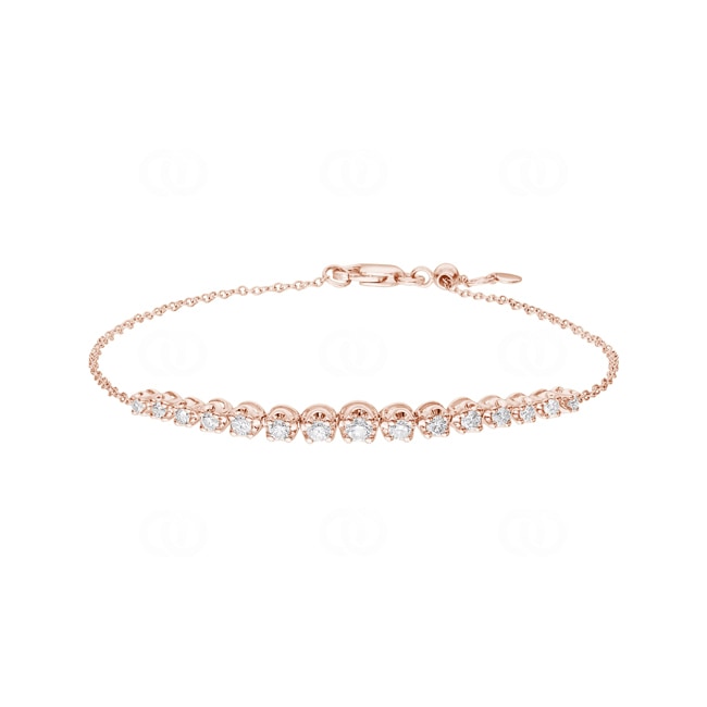 0.50ct Diamond Bracelet 750/18 K Rose Gold - AR-69914-RG