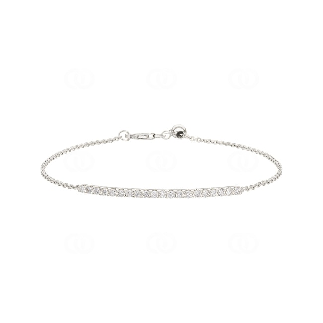 0.50 carats diamants bracelet or gris 750/18 ct - AR-69144-WG