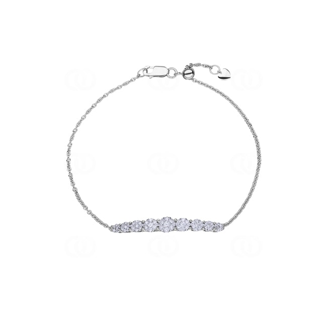 0.50 carats diamants bracelet or gris 750/18 ct - AR-69313-WG