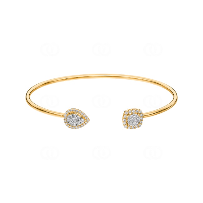 0.50 Karat Diamantarmreif offen 750/18 K Gelbgold - AR-72701-GG