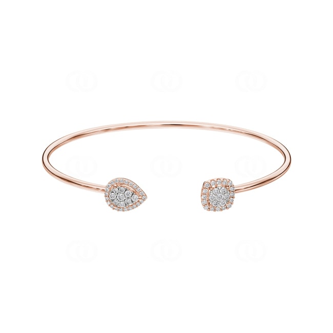 0.50 Karat Diamantarmreif offen 750/18 K Roségold - AR-72701-RG