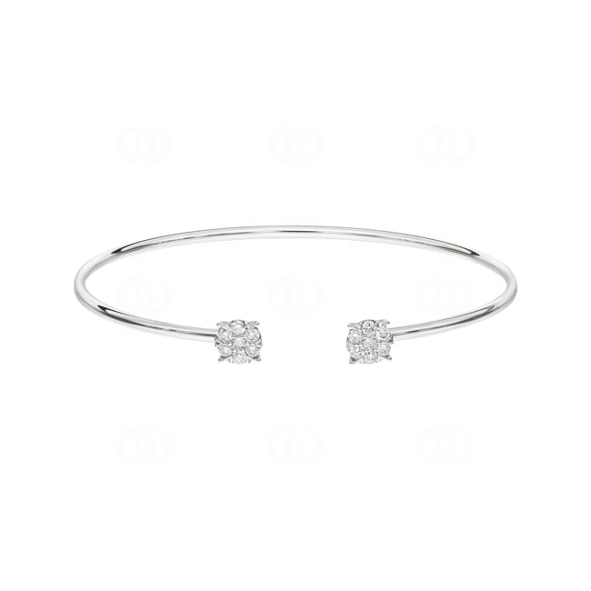 0.50 Karat Diamantarmreif offen 750/18 K Weissgold - AR-69460-WG